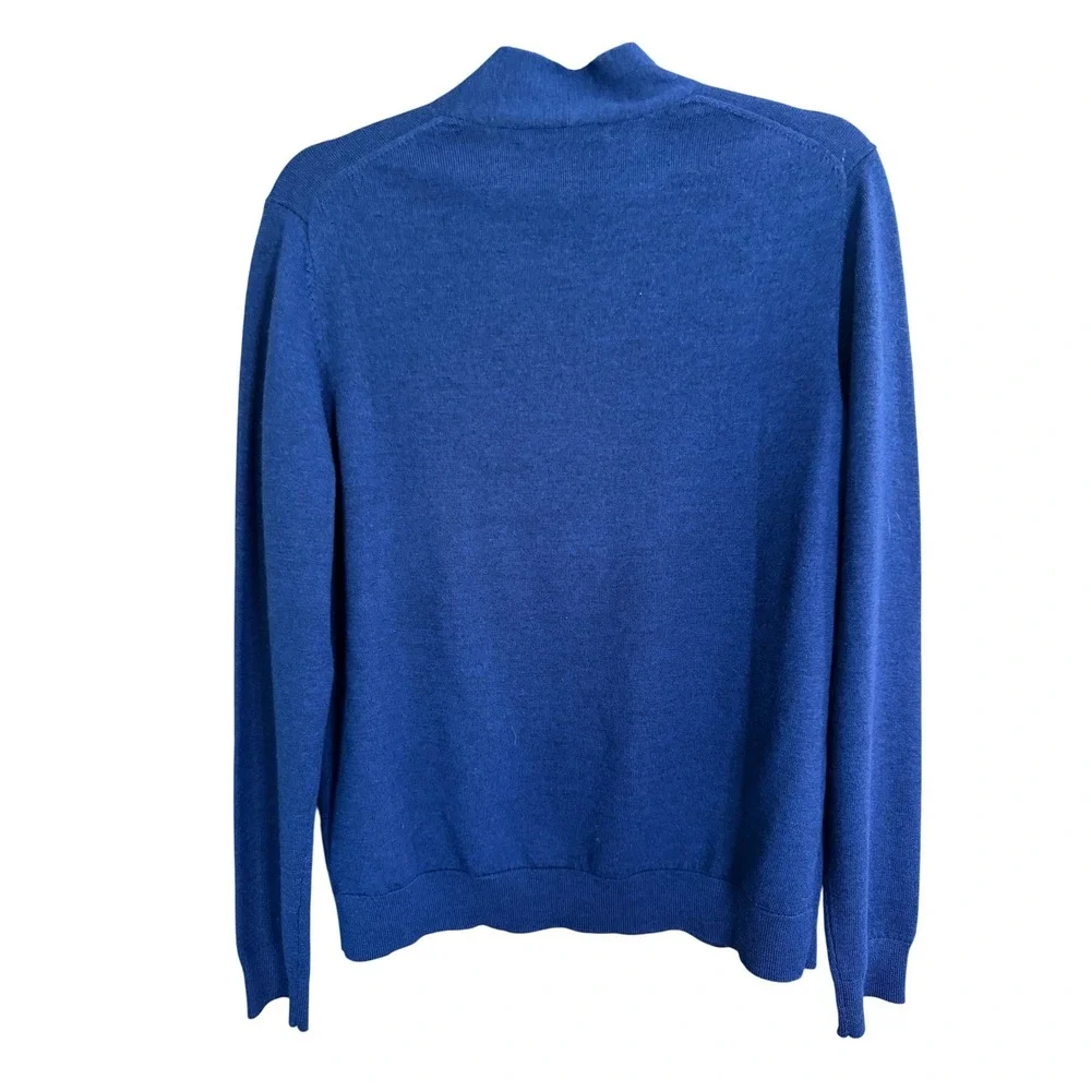 NWT Brook Brothers‎ Merino Wool Sweater Mens XL Blue Preppy Grandpa Ivy League